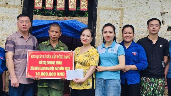 Hỗ trợ xoá nhà tạm, nhà dột nát trên địa bàn xã