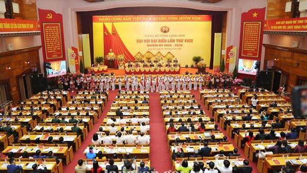 Khai mạc trọng thể Đại hội đại biểu Đảng bộ tỉnh Lạng Sơn lần thứ XVIII, nhiệm kỳ 2025 - 2030