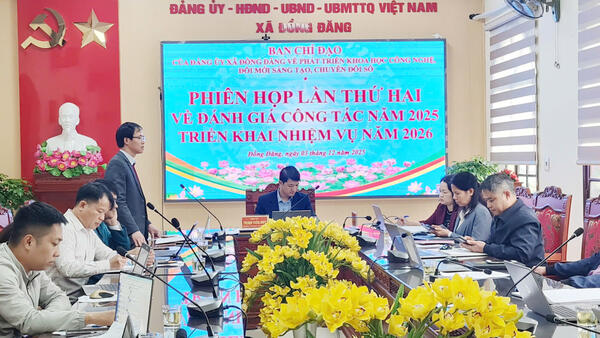 PHIÊN HỌP LẦN THỨ HAI CỦA BAN CHỈ ĐẠO PHÁT TRIỂN KHOA HỌC CÔNG NGHỆ, ĐỔI MỚI SÁNG TẠO VÀ CHUYỂN ĐỔI SỐ XÃ ĐỒNG ĐĂNG