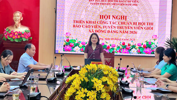 HỌP BAN TỔ CHỨC HỘI THI BÁO CÁO VIÊN, TUYÊN TRUYỀN VIÊN GIỎI XÃ ĐỒNG ĐĂNG NĂM 2026