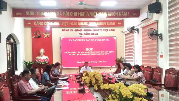 HỌP THỐNG NHẤT CÔNG NHẬN BAN VẬN ĐỘNG THÀNH LẬP HỘI DOANH NGHIỆP XÃ ĐỒNG ĐĂNG